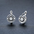 FCJ Luxury Copper Crystal Earrings for Women Shining Zircon-Studded Over-Ear Accessory