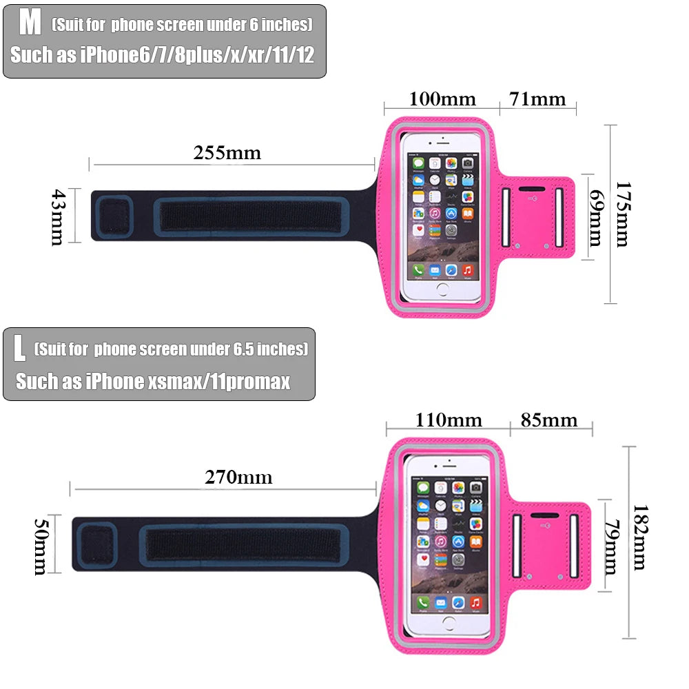 🏃 Sports Phone Armband – Waterproof Running Arm Bag for All Phones
