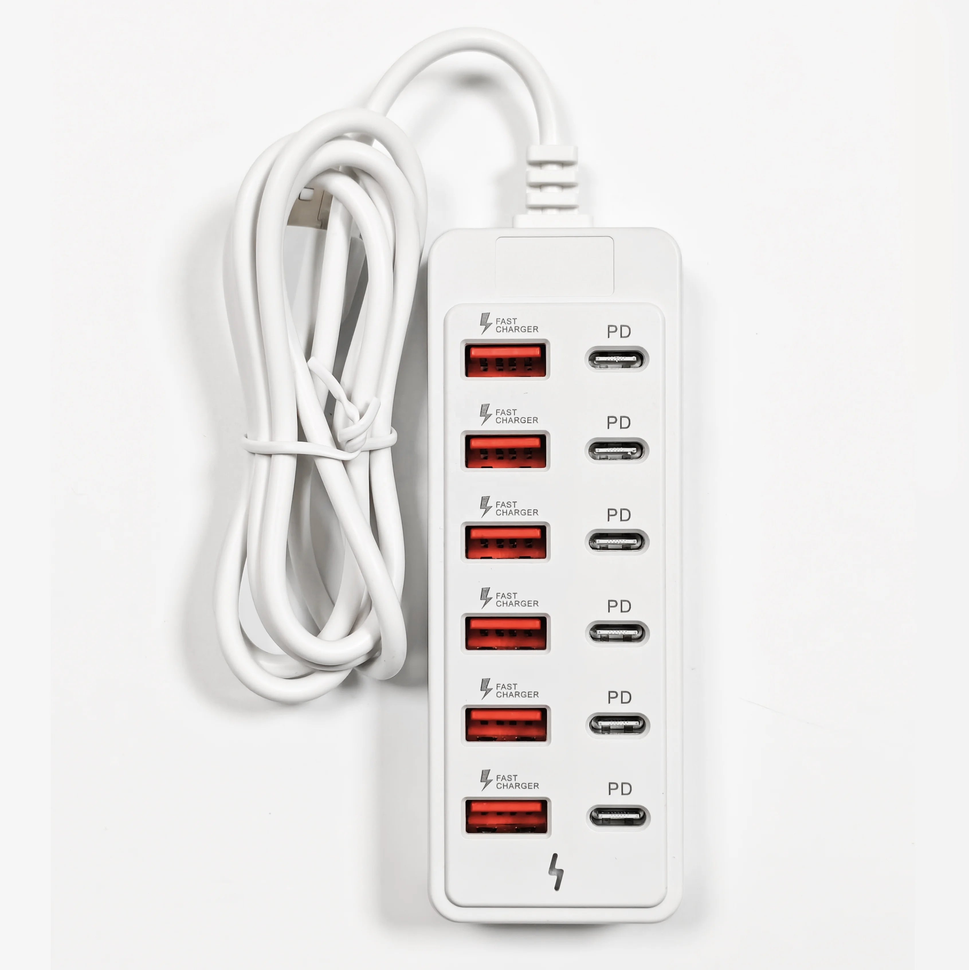 12-Port USB Desktop Charging Station  Smart Multi-Device Charger Hub