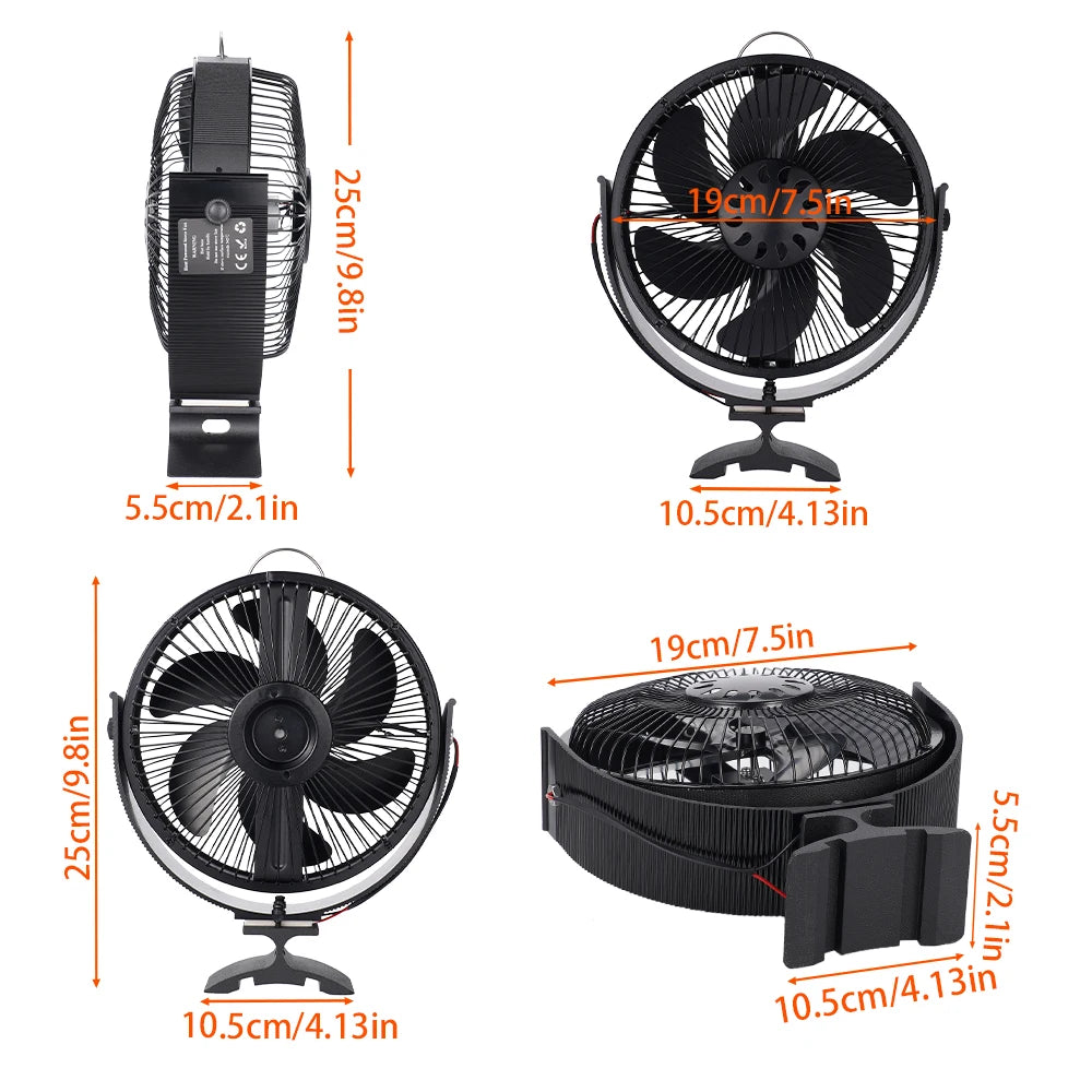 6 Blades New Heat Powered Stove Fan 2-in-1
