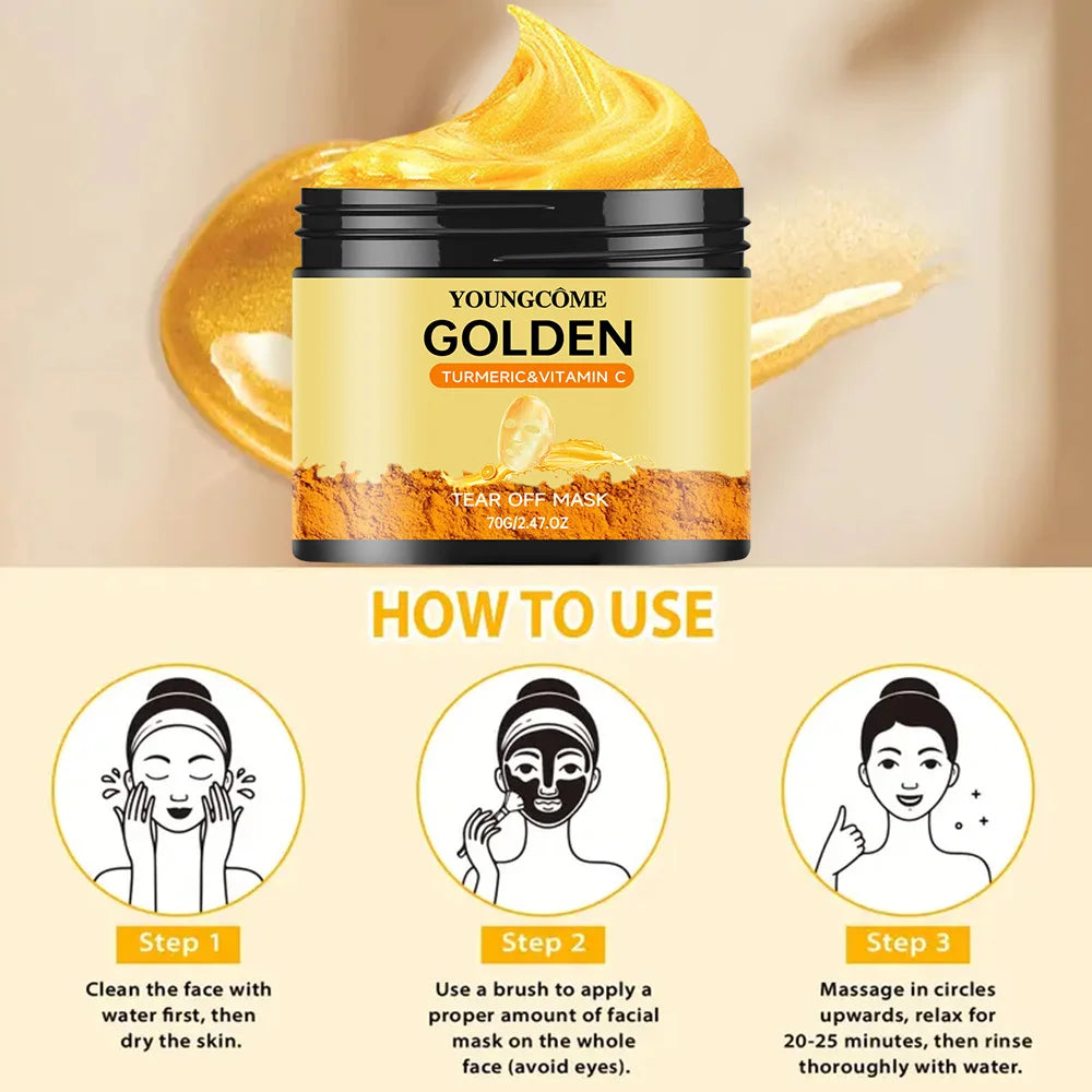 Gold Face Mask Beauty Facemask Skin Remove France Golden Collagen Facial Moisturizing Masks 24K Remove Blackhead Face Care40/70g