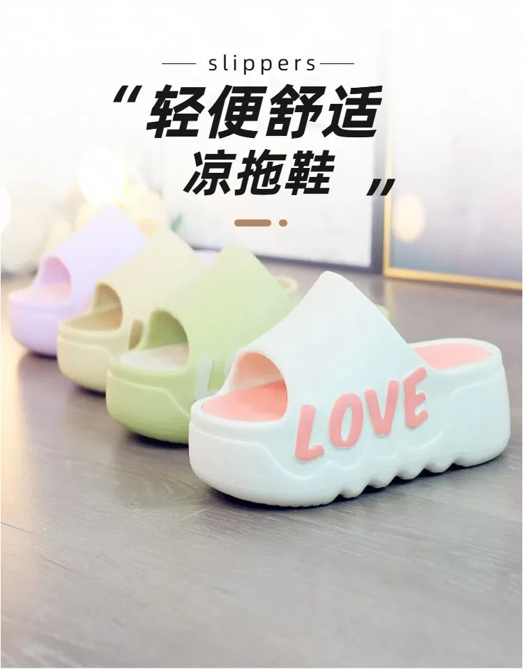 Feerldi New 2025 White Pink Bow-knot Slippers Woman High Platform EVA Slides Designer Sandals Beach Clogs Women Elevator Shoe
