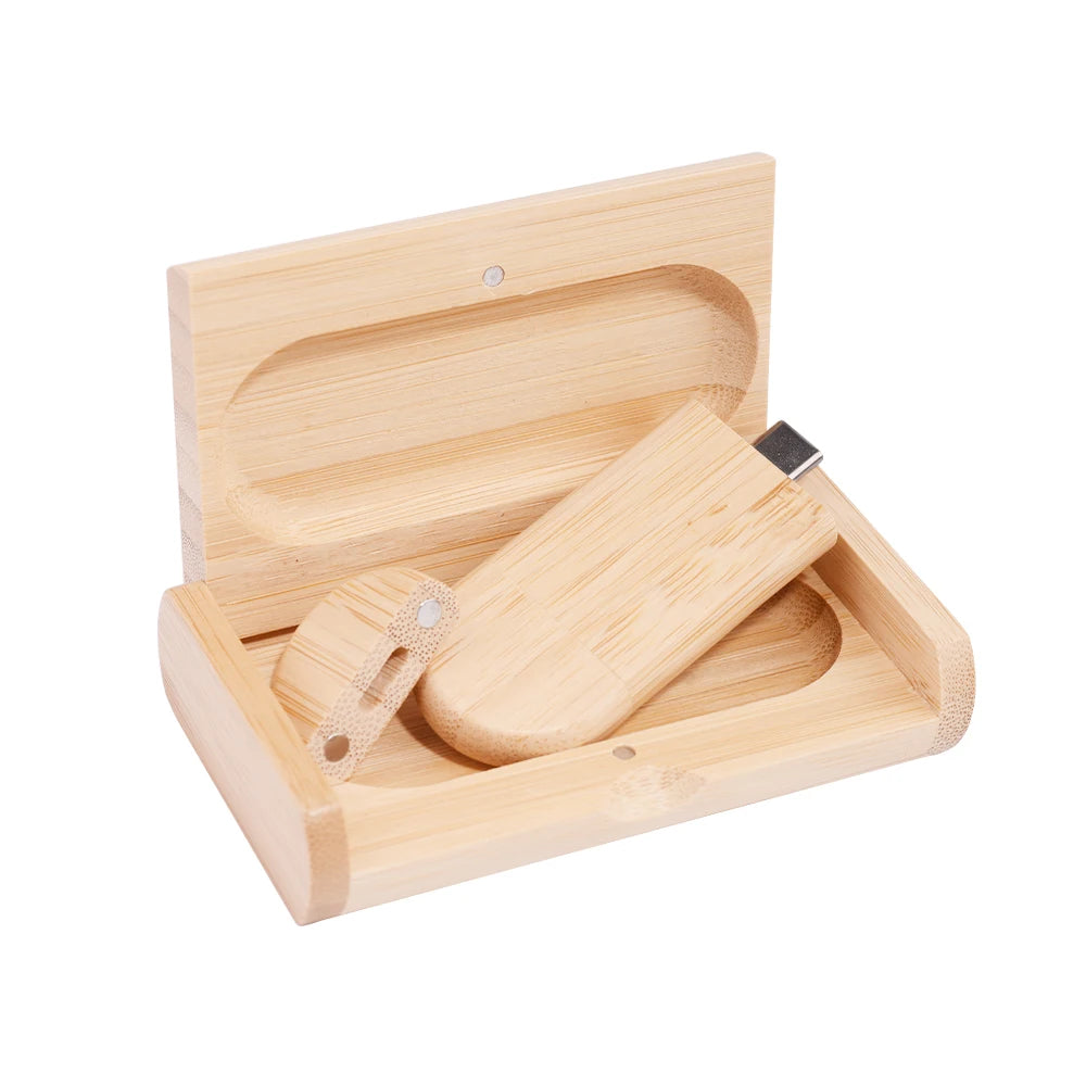 Creative Wooden USB Flash Drive – TYPE-C & USB 2.0 Dual Port