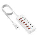 12 IN1 Power Strip Multi Port USB Charger Station Wall Desktop Power Adapter USB Type C Fast Charging Charger For iPhone Samsung