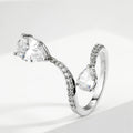 ZAKOL Trendy Irregular Micro Zircon Open Rings for Women INS Personality Geometric Adjustable Ring Girls Party Summer Jewelry