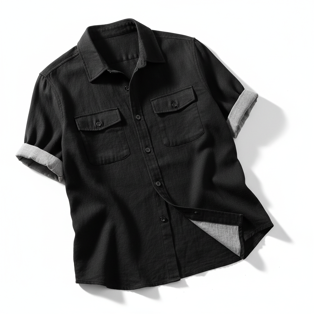 Stylish black casual shirt