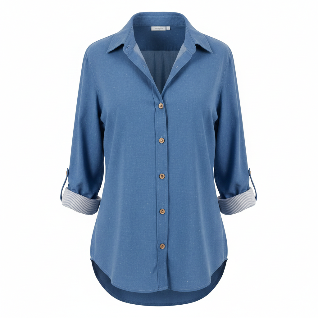 Stylish blue casual shirt